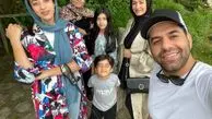 گشت و گذار رضا بهرام با خانواده اش + عکس