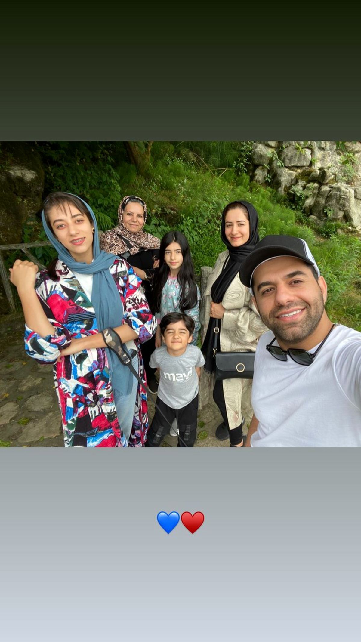 گشت و گذار رضا بهرام با خانواده اش + عکس