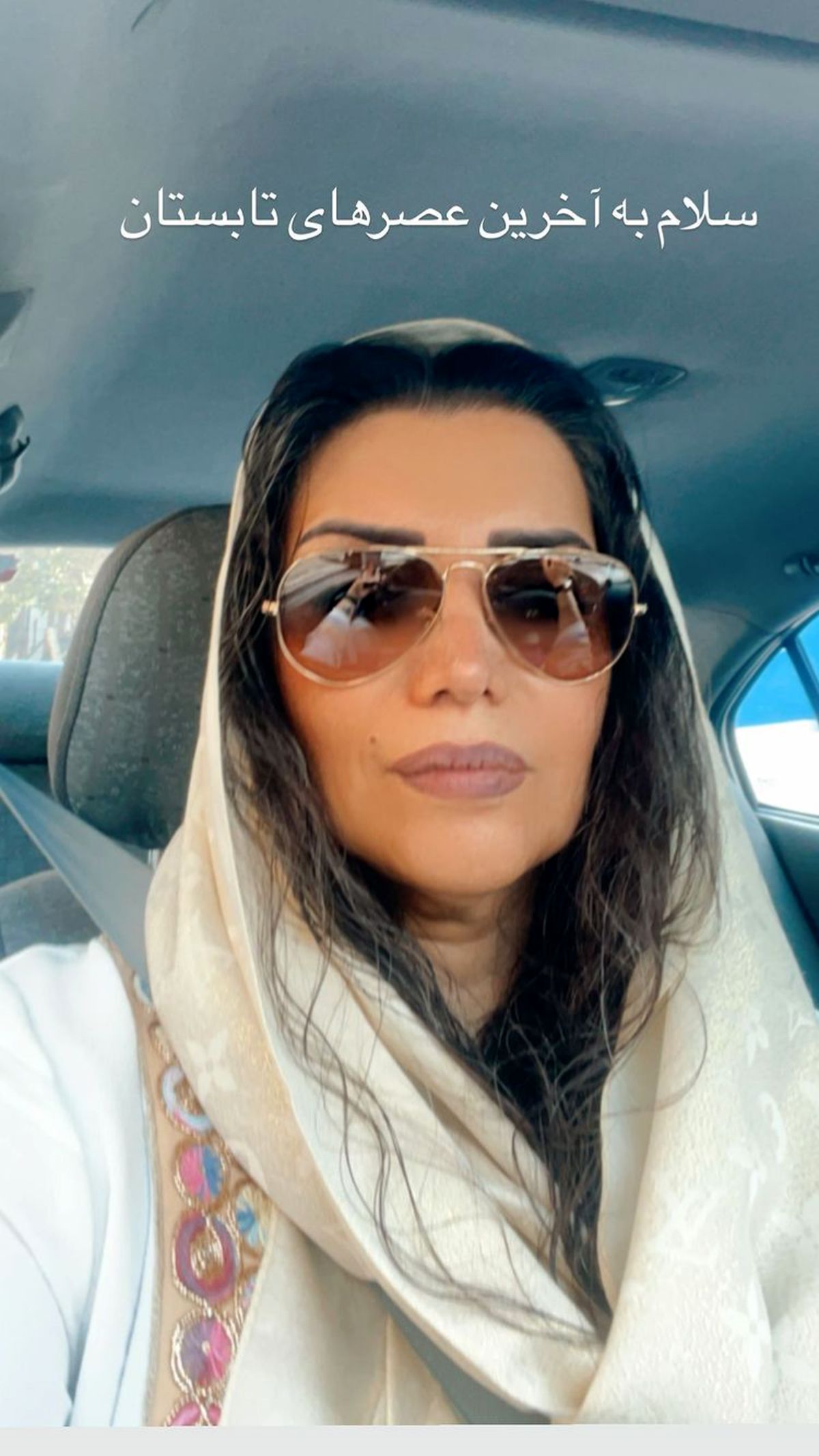 الهام پاوه نژاد در ماشین شخصی خود + عکس