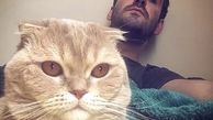 نیما شعبان نژاد و گربه خان + عکس