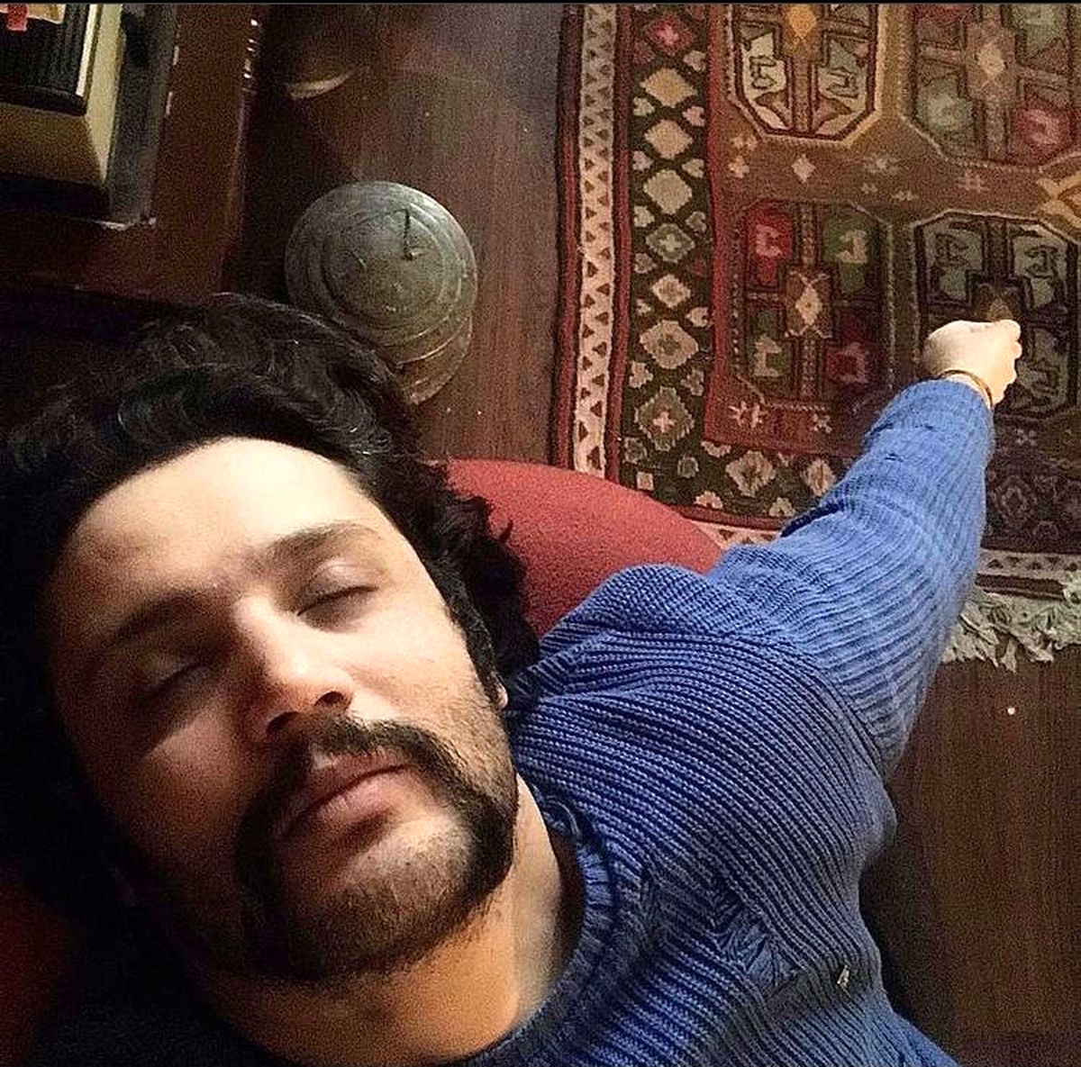 مهران رنجبر در خواب ناز + عکس