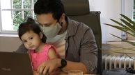 شاهرخ استخری و‌دخترش در محل کارش + عکس
