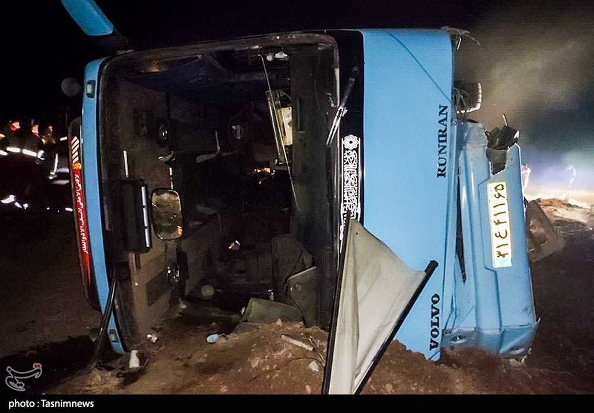 مقصر حادثه واژگونی اتوبوس دانش آموزان کرمانی مشخص شد