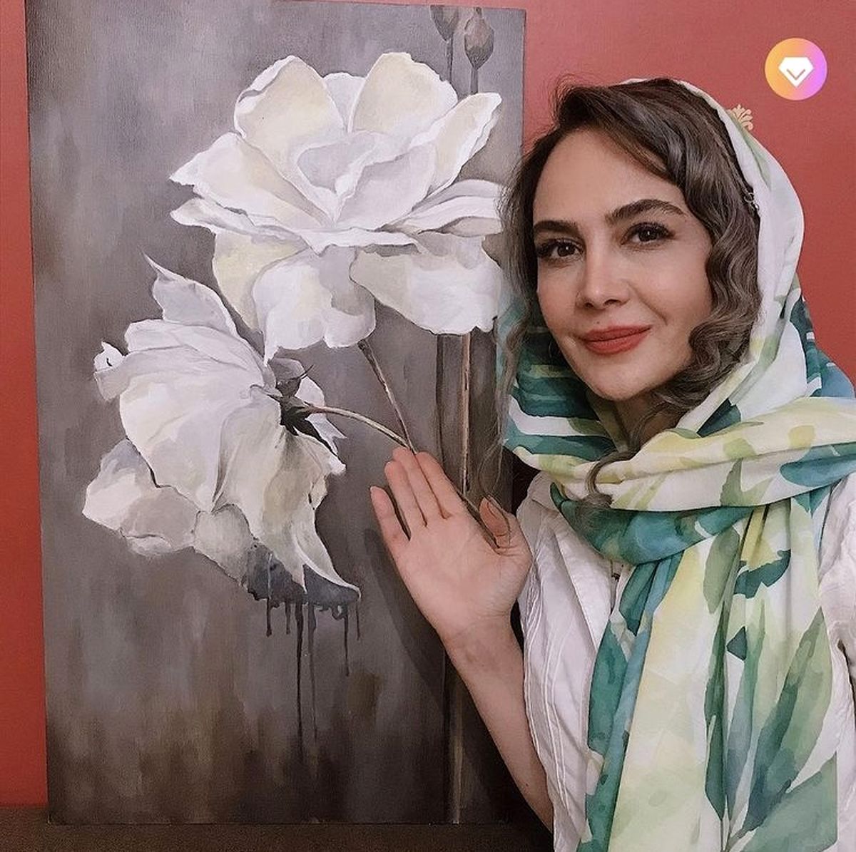 تابلو نقاشی زیبا نگین صدق گویا + عکس