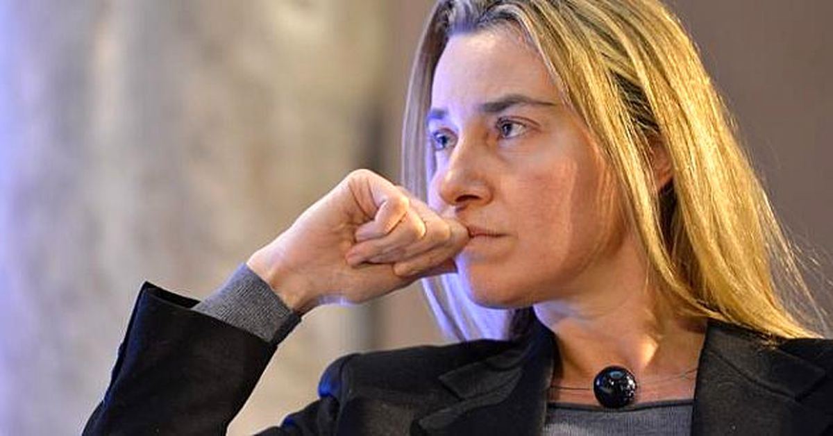 گریه‌های موگرینی در نشست خبری