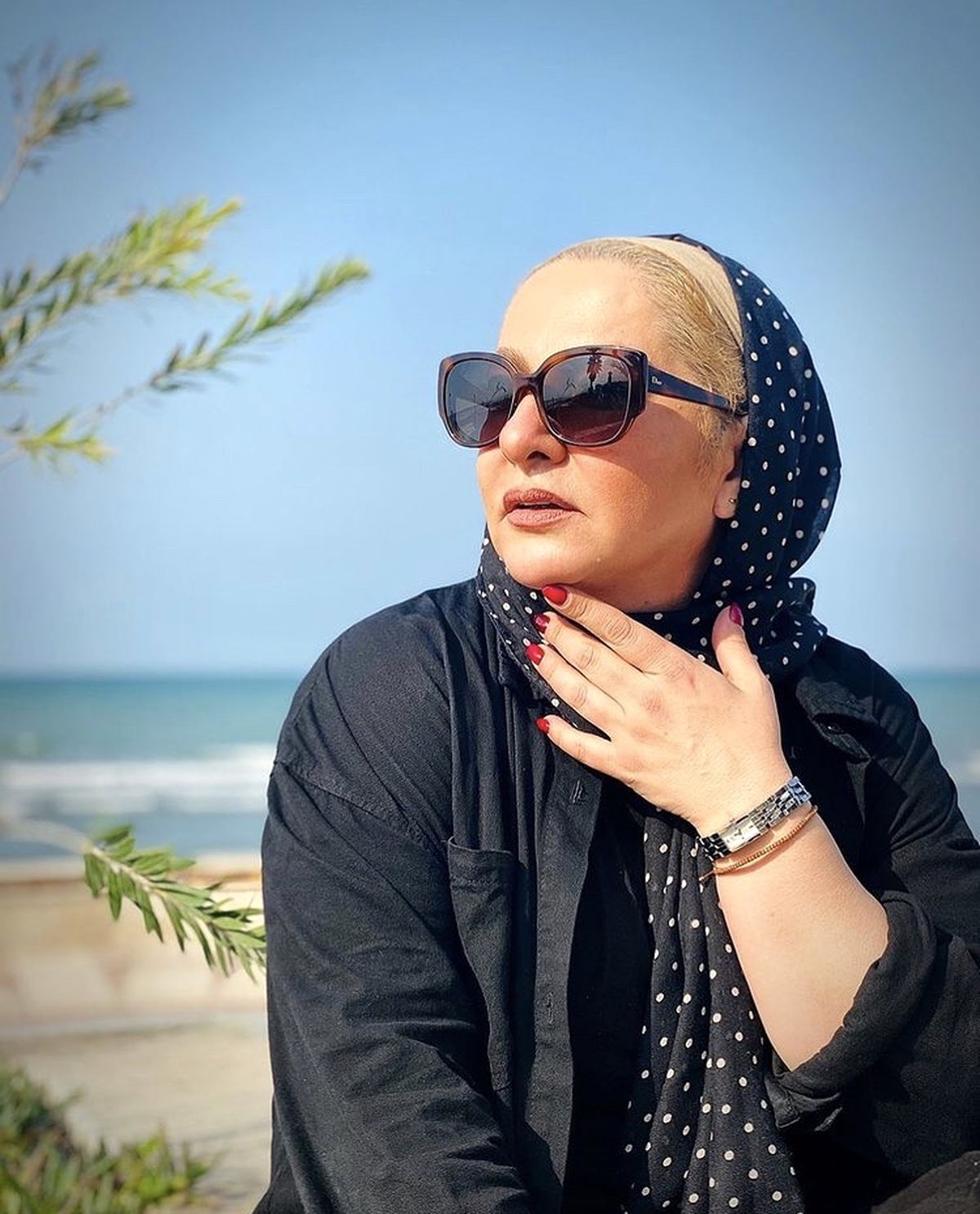 ظاهر ساده لاله صبوری در کنار دریا + عکس