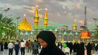 خانم بازیگر با حجابی متفاوت در کربلا+عکس