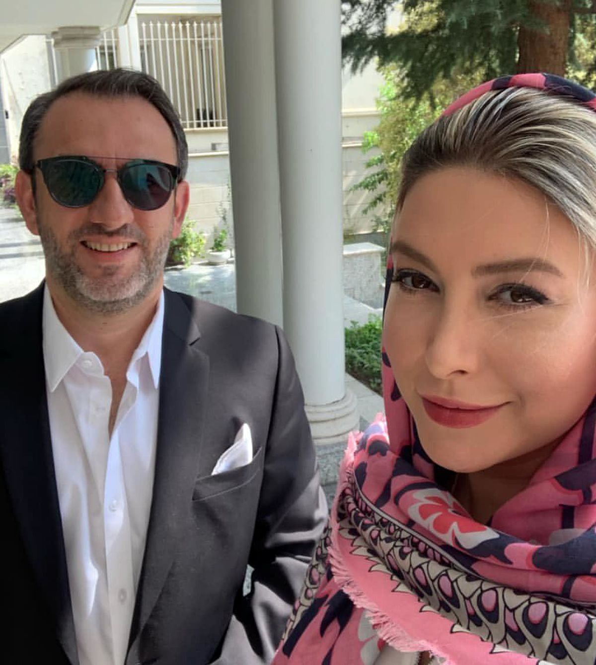 تیپ عید دیدنی فریبا نادری و همسرش+عکس