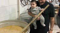 نوزاد مهران غفوریان سر دیگ نذری + عکس
