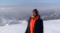 آنا نعمتی در بالای کوه برفی + عکس