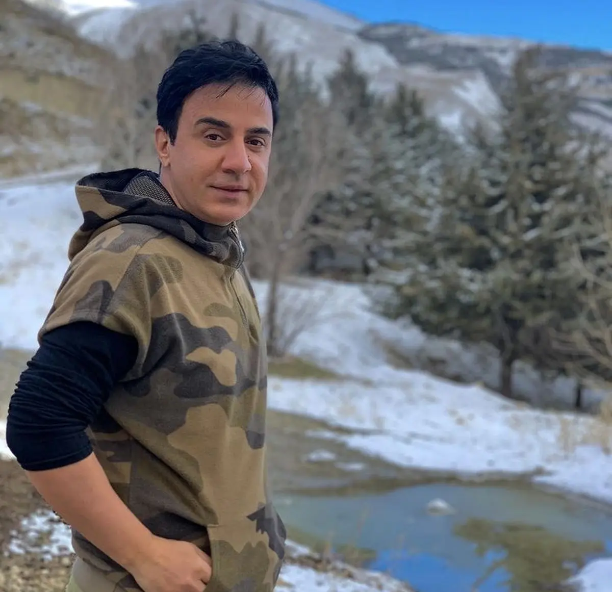 عمو پورنگ در برف + عکس