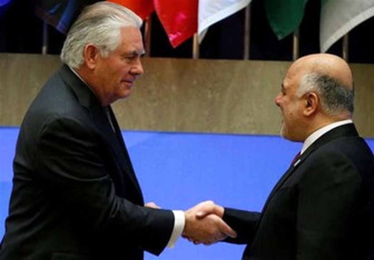 العبادی و تیلرسون در داووس با هم دیدار کردند