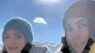آنا نعمتی و دوستش در کوهستان برفی + عکس