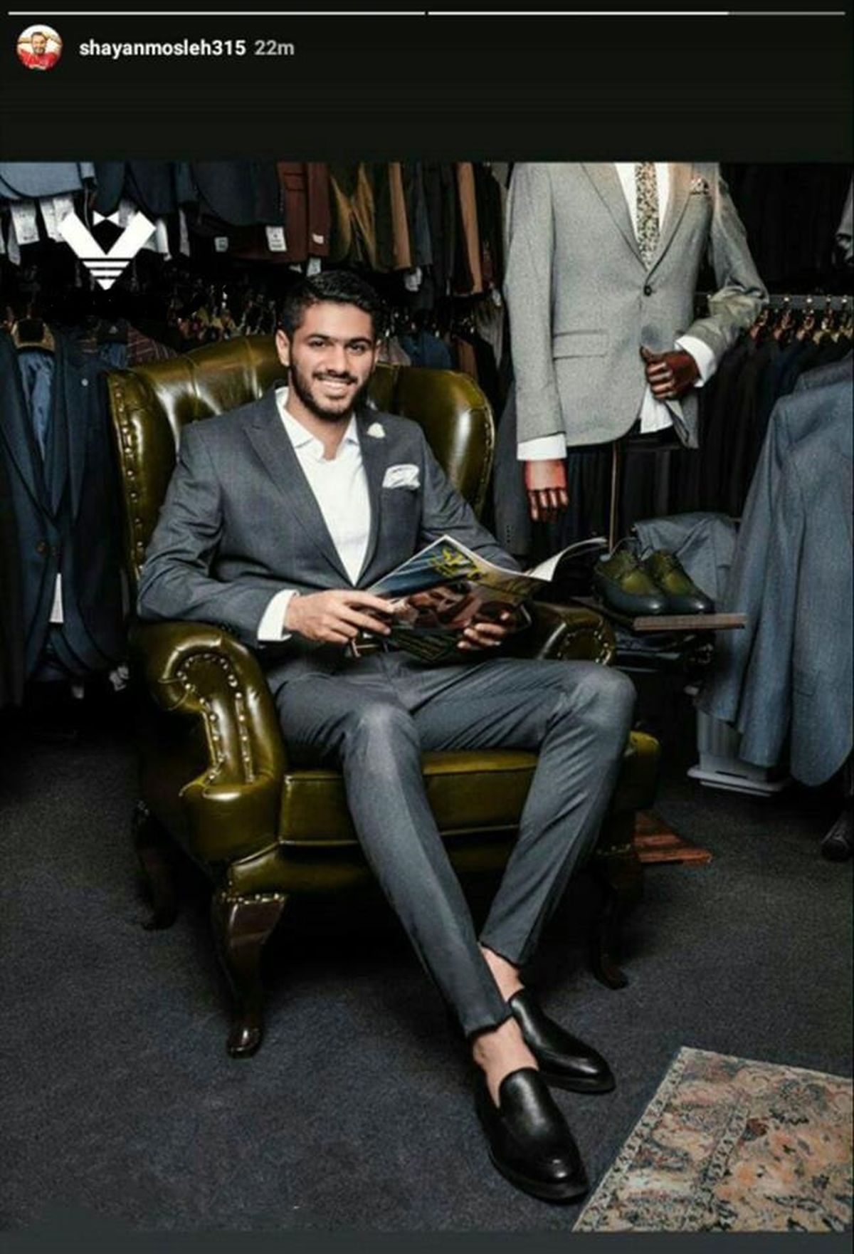 ستاره پرسپولیس مدل لباس شد + عکس