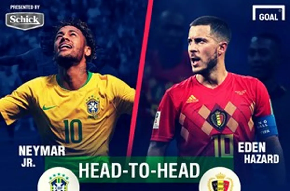 مقایسه آماری ستاره‌های برزیل و بلژیک +عکس