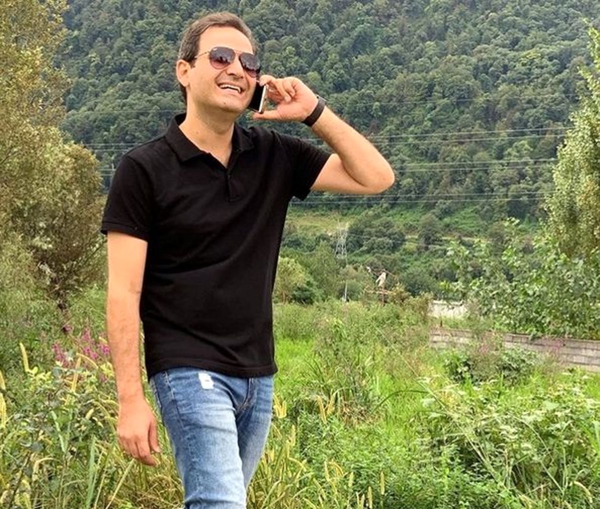 سعید شیخ زاده در طبیعت زیبای شمال+عکس