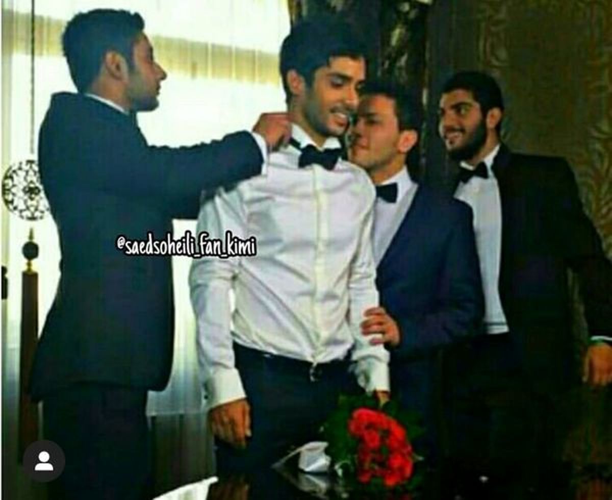 ساعد سهیلی و ساقدوش هایش در روز عروسی + عکس