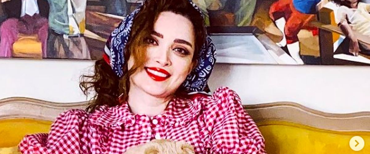 بهنوش طباطبایی در کنار گربه اش نارنگی + عکس