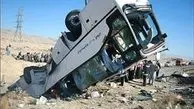 مصدومیت 30 زائر اربعین  به دلیل واژگونی اتوبوس