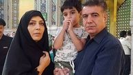 حسن شکوهی به همراه زن و بچه اش در زیارت + عکس