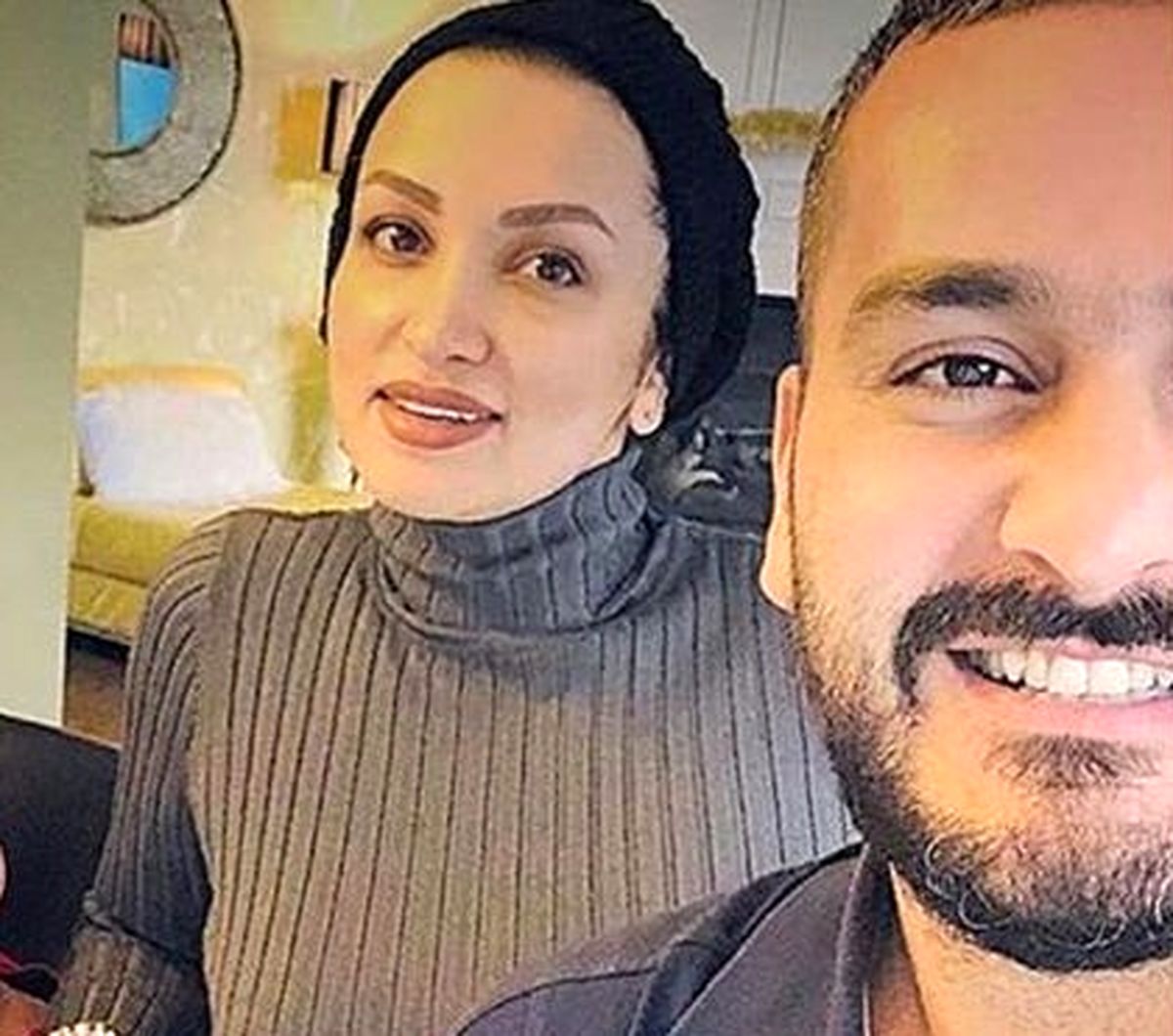 عکس میلاد کی مرام با خانم بازیگر ساکن خارج
