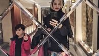 خانم بازیگر و پسرش در میان آینه + عکس