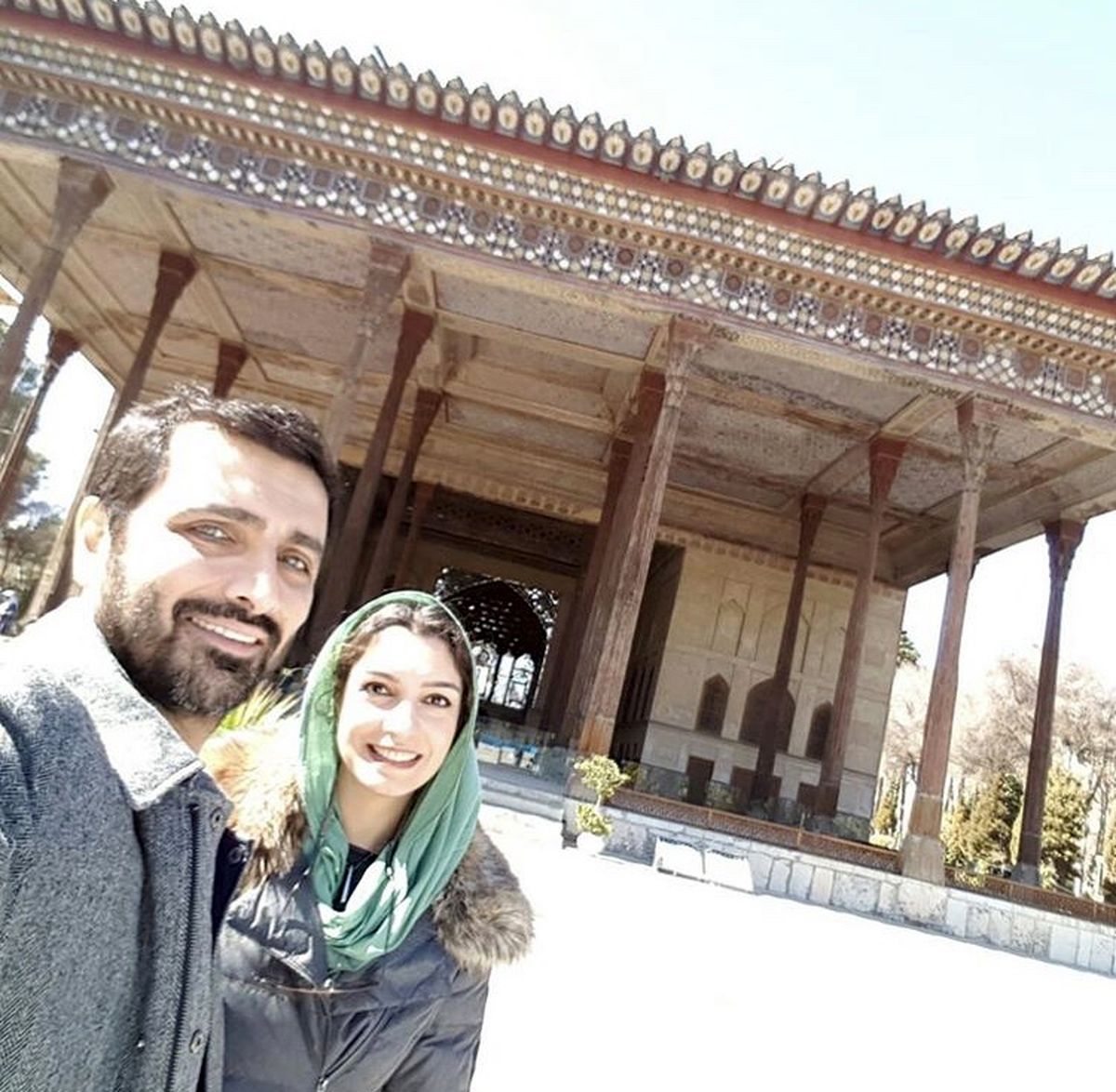 گشت و گذار الیکا عبدالرزاقی و‌ همسرش + عکس