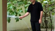 رضا مولایی در حیاطی زیبا + عکس