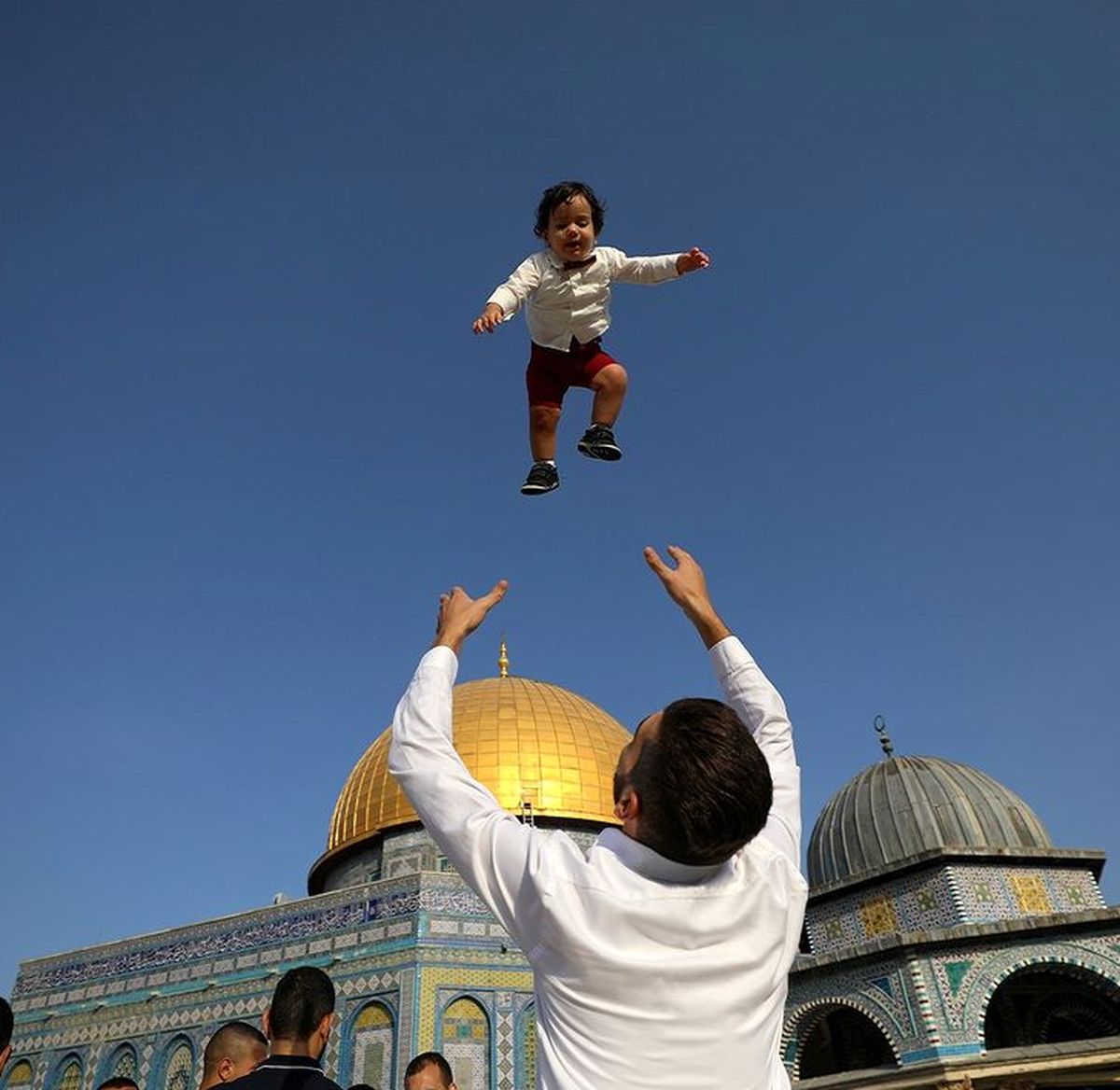 تصویری دیدنی از شادی فلسطینیان در آستانه عید قربان