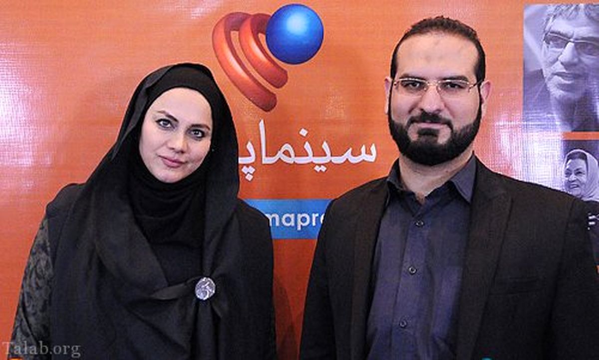 بانوی محجبه و موفق سینما ایران و همسرش+عکس