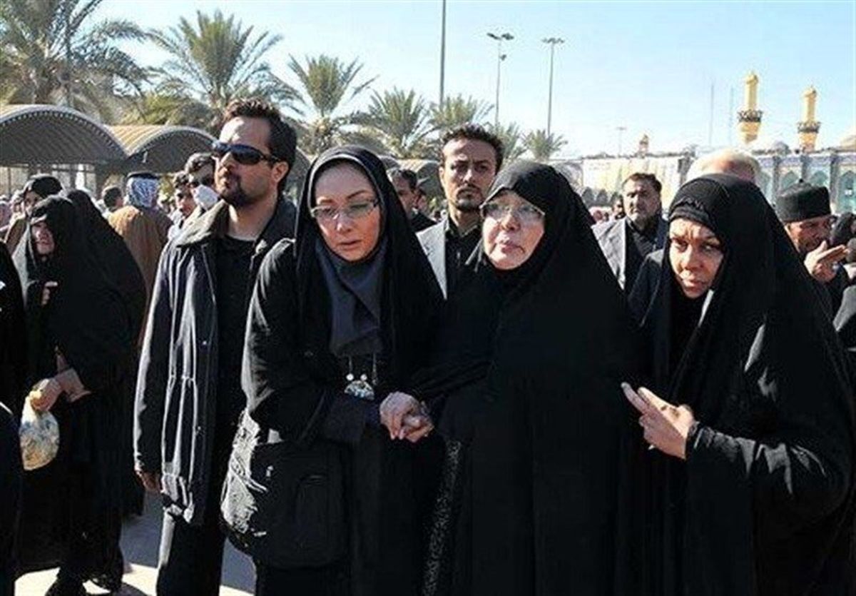 خانم بازیگری که از پیشتازان پیاده روی اربعین بود