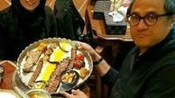 رستوران گردی رامبد جوان و همسرش+عکس