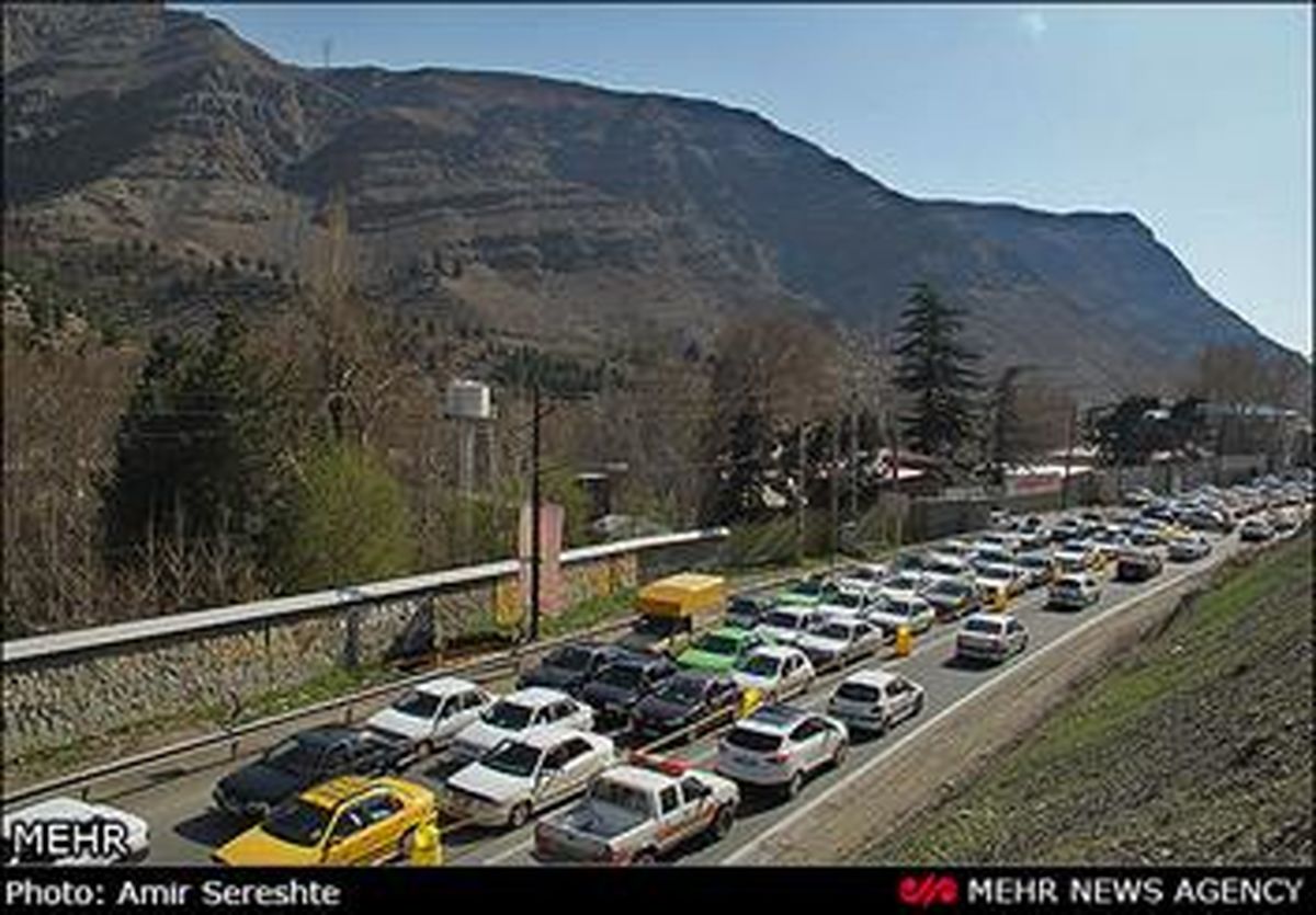 ترافیک سنگین در محور کرج- چالوس