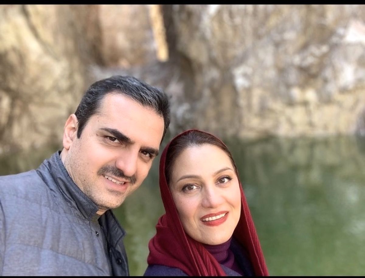 شبنم مقدیمی و همسرش + عکس