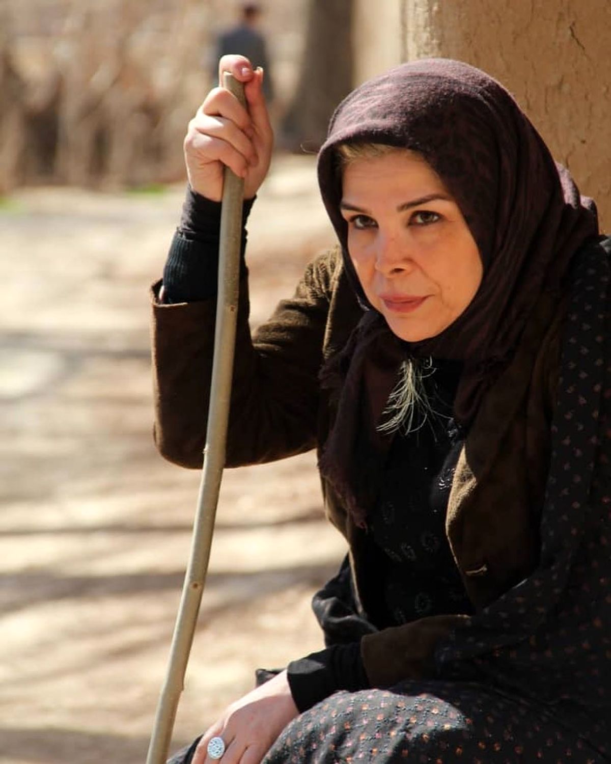 گریم خاص خانم بازیگر برای سالخوردگی!+عکس