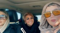 سلفی دوستانه نعیمه نظام دوست در ماشین + عکس