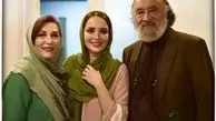 بهنوش طباطبایی در کنار داریوش ارجمند و همسرش+عکس
