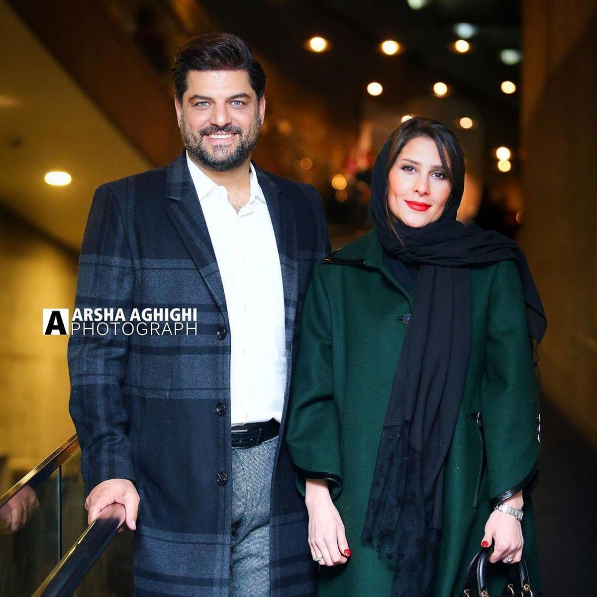 سام درخشانی و همسرش در جشنواره فیلم فجر