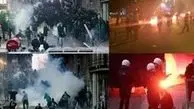 دربی یونان به خاطر اغتشاش هواداران لغو شد + عکس