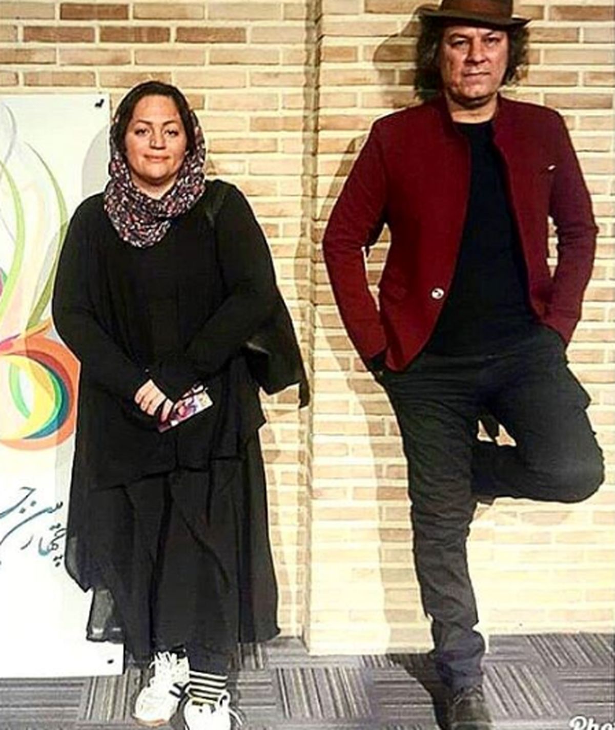 بازیگر محله گل و بلبل با همسرش