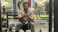 وزنه زدن گلزار در باشگاه + عکس