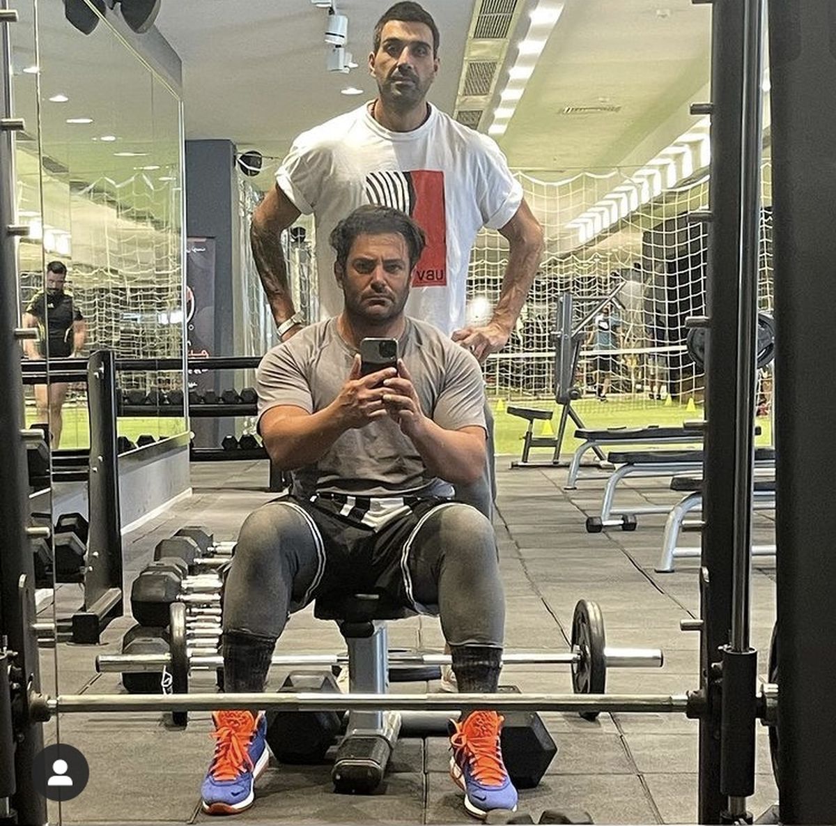 وزنه زدن گلزار در باشگاه + عکس