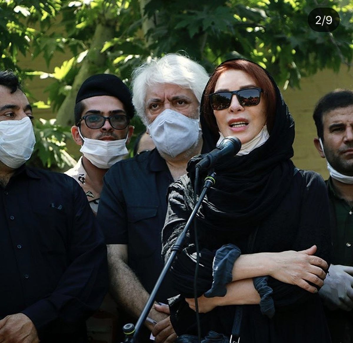 افسانه بایگان در مراسم خاکسپاری مرحوم سیروس گرجستانی + عکس