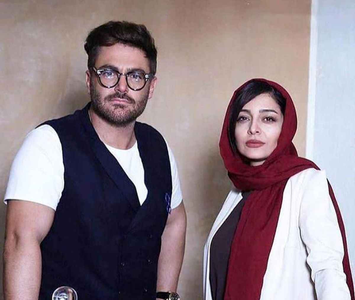 ساره بیات و محمدرضا گلزار در پشت صحنه فیلم جدید+فیلم