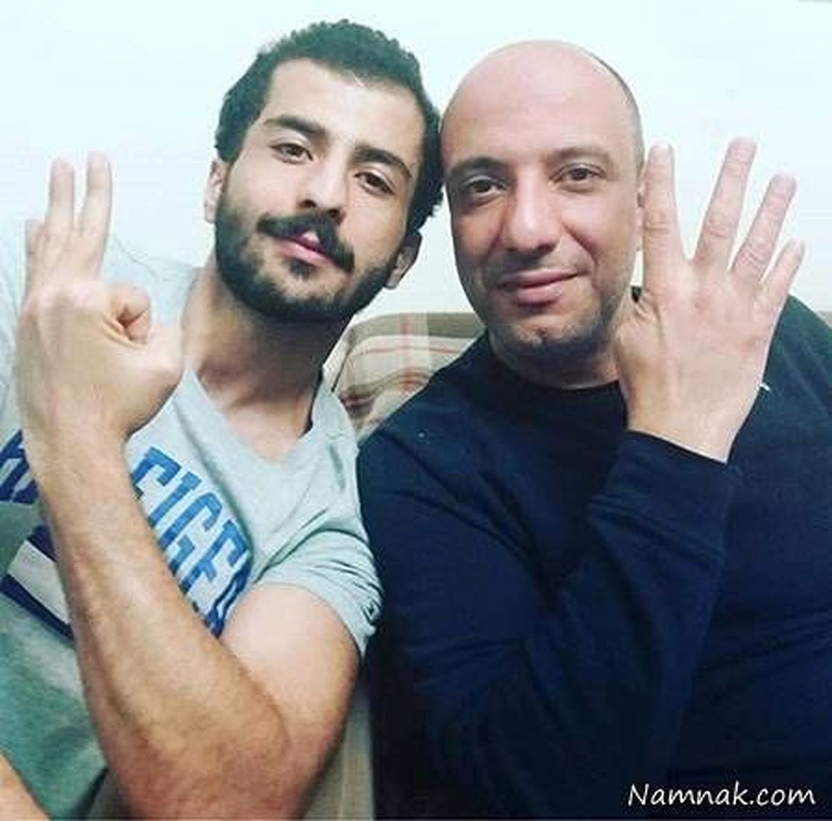 امیر جعفری و بردرزاده اش + عکس