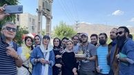مائده طهماسبی در یک تولد خیابانی + عکس