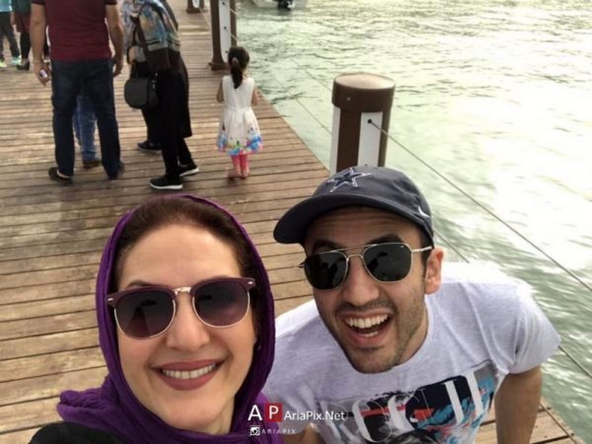 فاطمه گودرزی و پسرش لب دریا+عکس