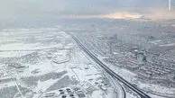 تهران برفی از فراز برج میلاد