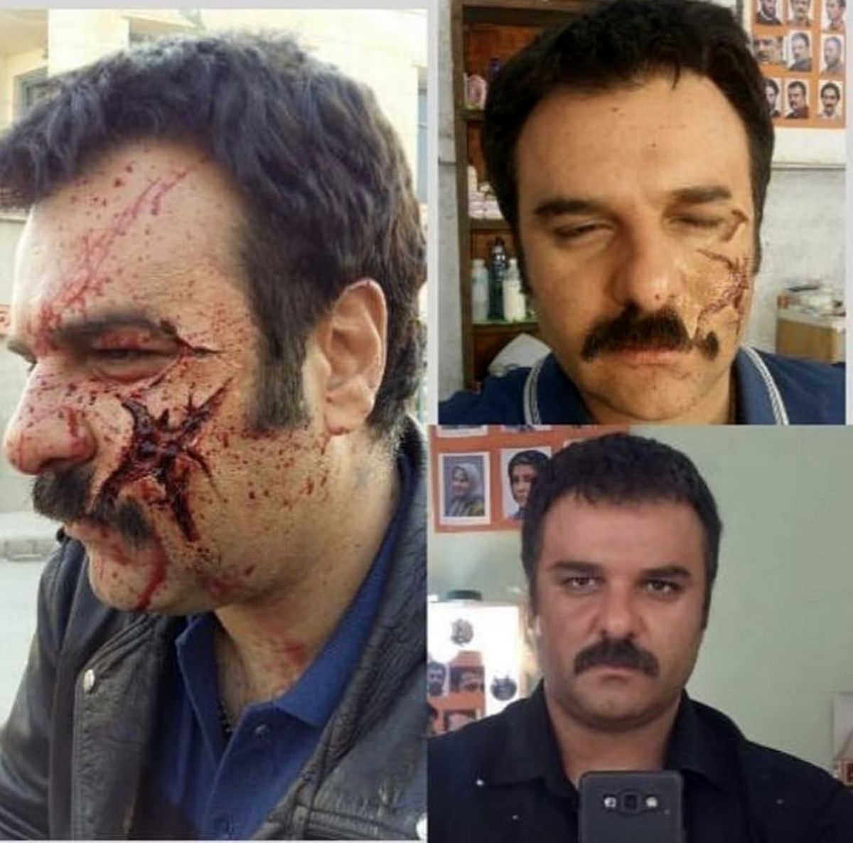 گریم‌ دلخراش آقای بازیگر + عکس