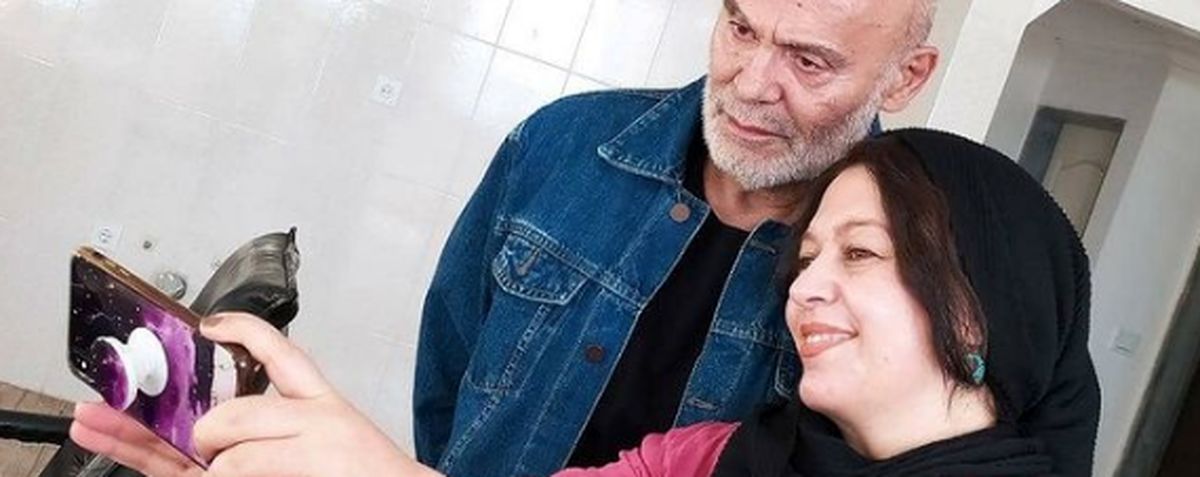 سلفی گیتی قاسمی با جمشید هاشم پور + عکس